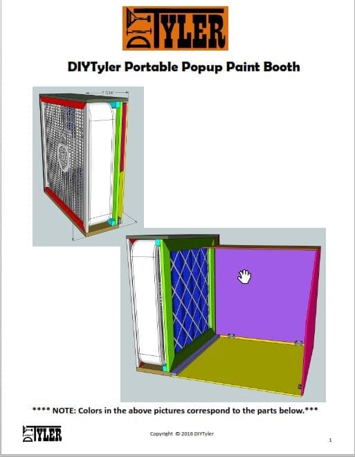 Portable Spray Booth Plans