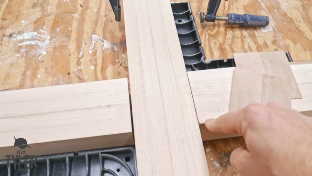 man demonstrating gap in half-lap joint